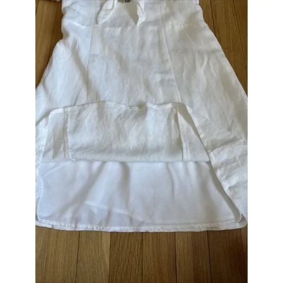 Emerson Fry Size Small Amy Puff Sleeve Short Dress - White. Lined. Linen NWOT - Picture 4 of 10